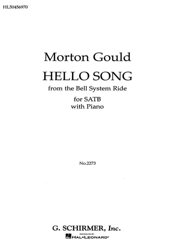 Hello Song Pno From The Bell System Ride